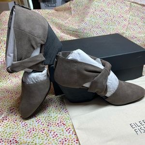 Size 9 Eileen Fisher Grey/Taupe Suede Shoes.  NIB Never worn.